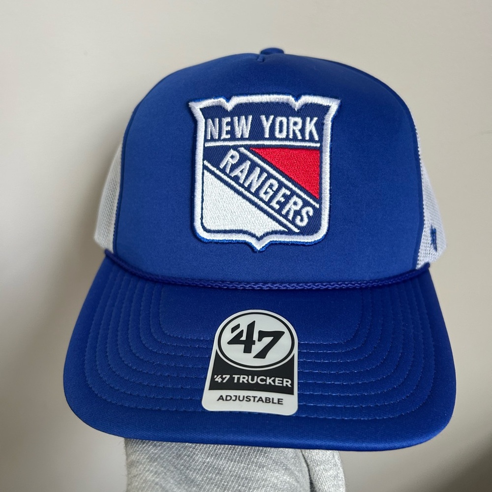 47 Royal Blue New York Rangers Adjustable Trucker Cap